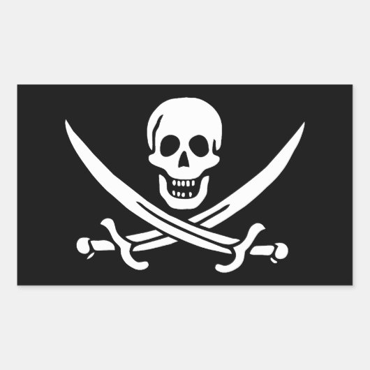 Calico Jack Rechthoekige Sticker (Voorkant)