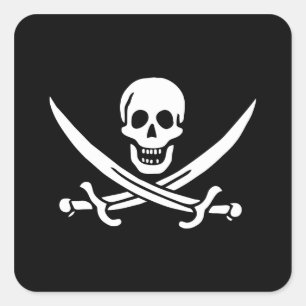 Calico Jack Vierkante Sticker