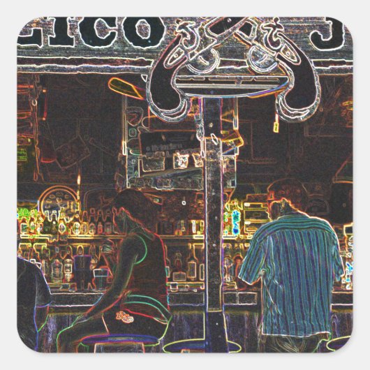 Calico Jacks Grand Cayman Vierkante Sticker (Voorkant)