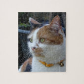 Calico kat dierenvrienden legpuzzel (Verticaal)