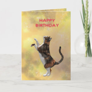 Calico kat en Happy Birthday Kaart