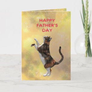 Calico kat en Vaderdag Kaart