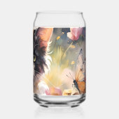 Calico Kat en Vlinders in de voorjaarstuin Blikvorm Glas (Achterkant)