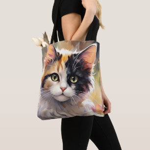 Calico Kat en Vlinders in de voorjaarstuin Draagtas