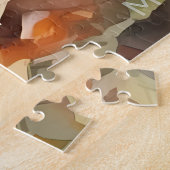 Calico Kat en Vlinders in de voorjaarstuin Legpuzzel (Zijkant)