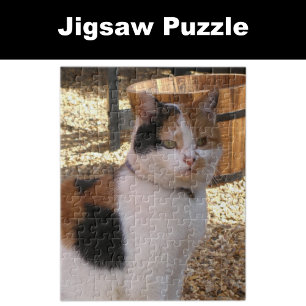Calico kat in de tuin legpuzzel