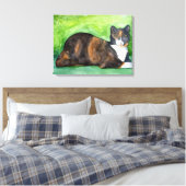 Calico Kat Waterverf Schilderij Canvas Kunst (Insitu (Slaapkamer))