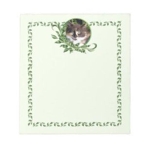 Calico Kitten Garden Bloc-notes vert