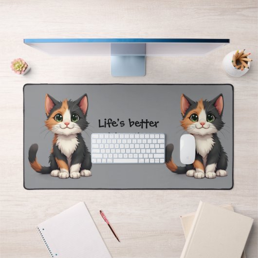 Calico Kitten Whimsical avec attitude (Bureau 1)