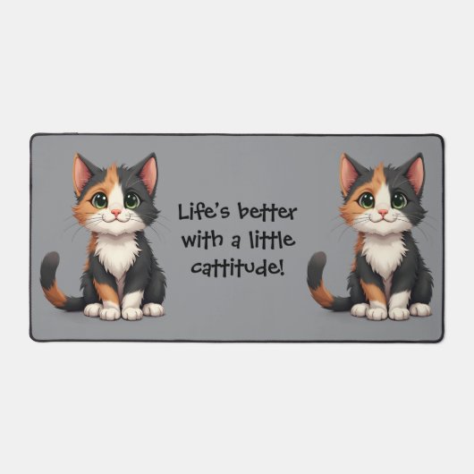 Calico Kitten Whimsical avec attitude (Recto)