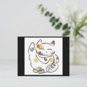 Calico Lucky Cat Briefkaart (Staand voorkant)