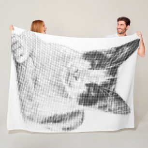 Calico Pop Halftone Fleece Deken