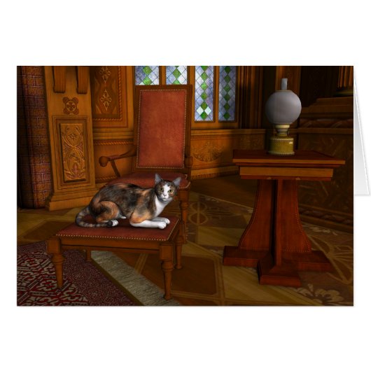 Calico reposant (Devant horizontal)