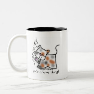 Calico RESCUE...het is een liefdesding! Tweekleurige Koffiemok