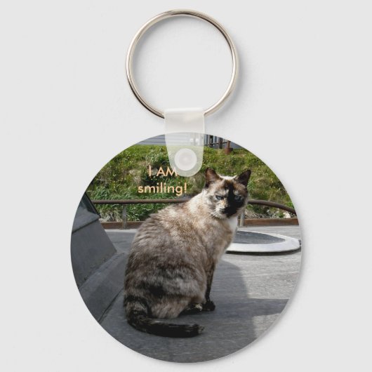 Calico Siamese Cat op Unalaska Island Sleutelhanger (Voorkant)