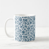 Calico victorien 2, Mug de café bleu (Gauche)