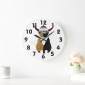 Calico Viking Cat Clock Grote Klok (Huis)