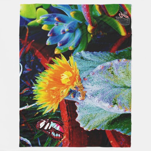 Caliente Cactus Fleece Deken (Voorkant)