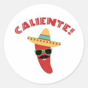 Caliente Pepper Ronde Sticker