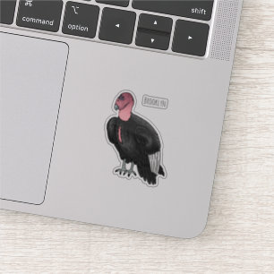 Califorische condor vogel cartoon illustratie sticker
