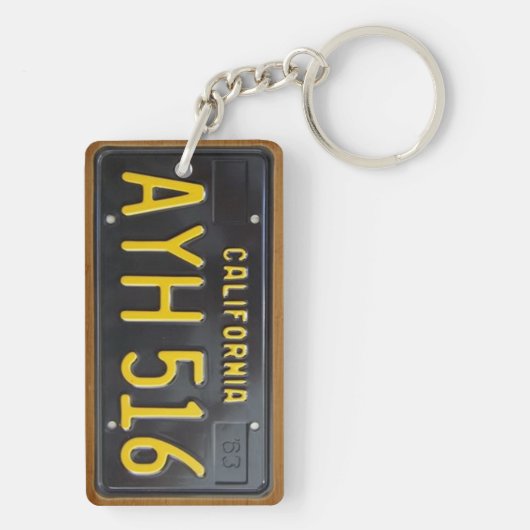 California 1963  License Bord Sleutelhanger (achterkant)