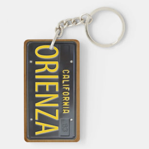 California 1963 License Bord Sleutelhanger CUSTOM