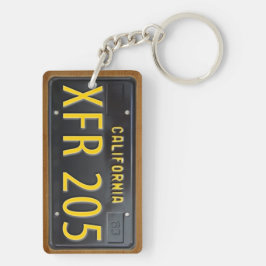 California 1963 License Bord Sleutelhanger CUSTOM