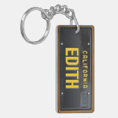 California 1963 License Bord Sleutelhanger EDI (Voorkant Links)