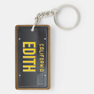 California 1963  License Bord Sleutelhanger EDI