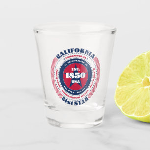 California 31st Star Patriotic Shot Glass Glas