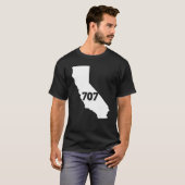 California 707 Area Code T-shirt (Voorkant volledig)