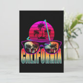 california 80 - retro kaart (Staand voorkant)