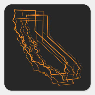 california amber blur vierkante sticker