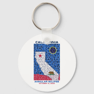 California Annular Eclipse Round Sleutelhanger