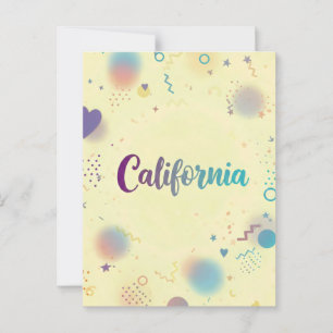 California Art Print – Unieke Lettering Briefkaart