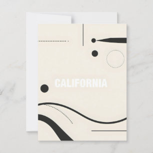 California Art Print – Unieke Lettering Briefkaart
