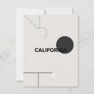 California Art Print – Unieke Lettering Briefkaart
