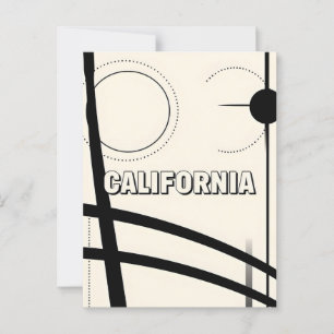 California Art Print – Unieke Lettering Briefkaart