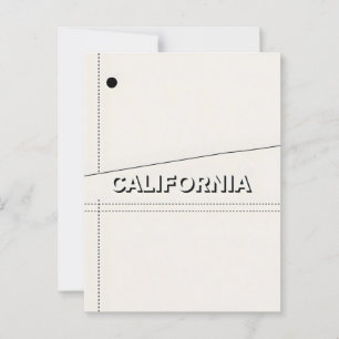 California Art Print – Unieke Lettering Briefkaart