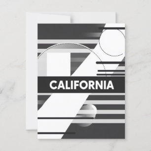 California Art Print – Unieke Lettering Briefkaart