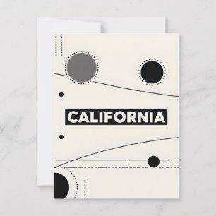 California Art Print – Unieke Lettering Briefkaart