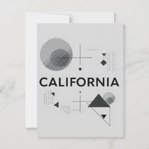 California Art Print – Unieke Lettering Briefkaart