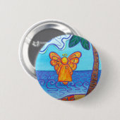 California Beach Angel Ronde Button 5,7 Cm (Voorkant /achterkant)