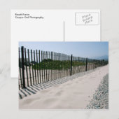 California Beach Fence Post Card Briefkaart (Voorkant / Achterkant)