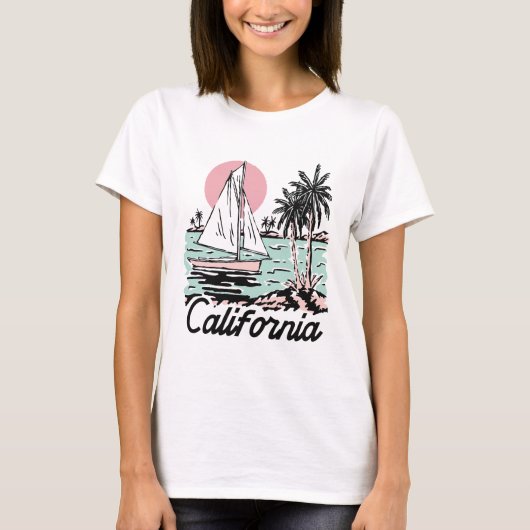 California Beach Life T-shirt (Voorkant)