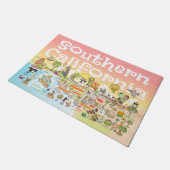 California Beach Paradise Doormat Deurmat (Schuin)