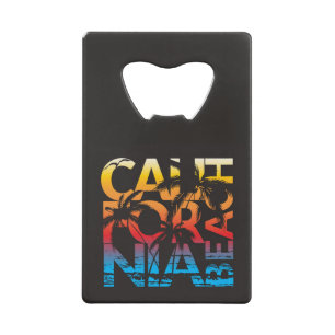 California Beach Poster Kredietkaart Flessenopener