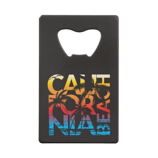 California Beach Poster Kredietkaart Flessenopener (Voorkant)