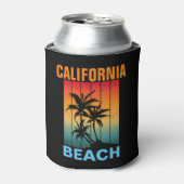 CALIFORNIA BEACH RETRO ZONSONDERGANG CUSTOM BLIKJESKOELER (Blikje Voorkant)