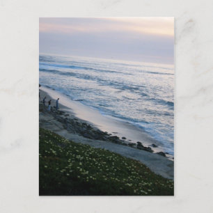 California Beach Sunset Custom La Jolla Briefkaart